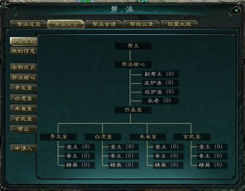 《新大话西游3》帮派界面