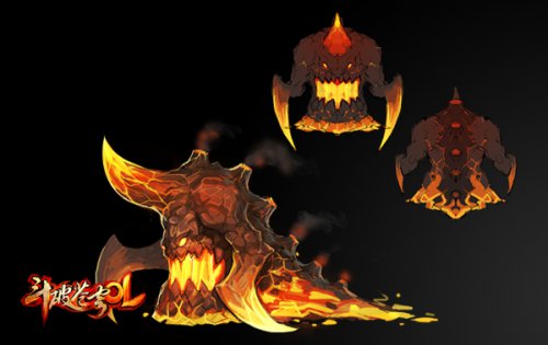 《斗破苍穹OL》诞生于熔岩之中的岩浆兽