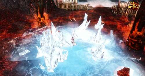 《斗仙》奕剑冰河震撼的技能特效