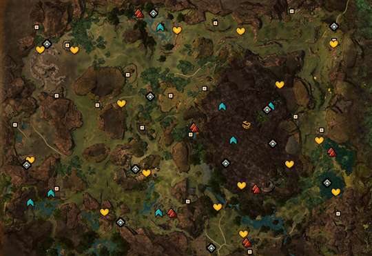 地图中拥有非常多的传送点和观景点