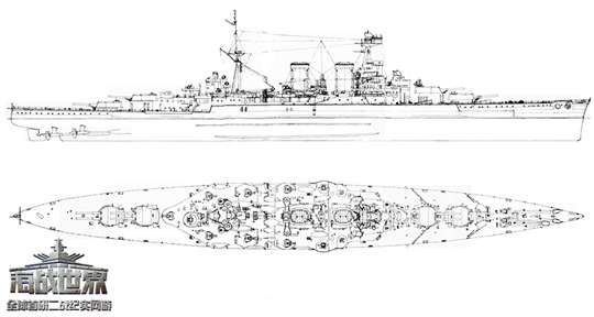 “胡德”号图纸(出自美国国家档案馆)