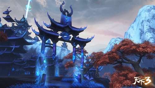 夜明城中的蓝幻魔镇,拔地而生的琥珀奇观!