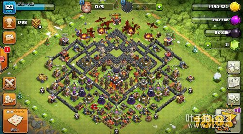 部落冲突十本螃蟹阵经典X弩设置技巧