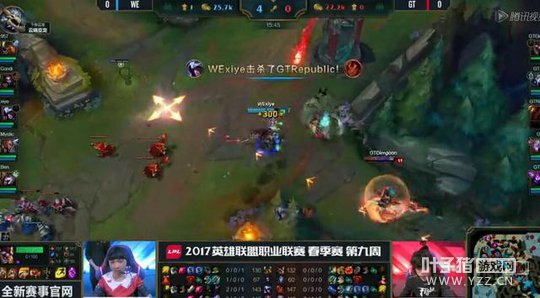 LPL4��6�յ�2����1�֣��е�ʵ�������WE������ʤ