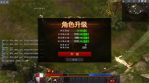 1-2 升级时的游戏截图,示例)