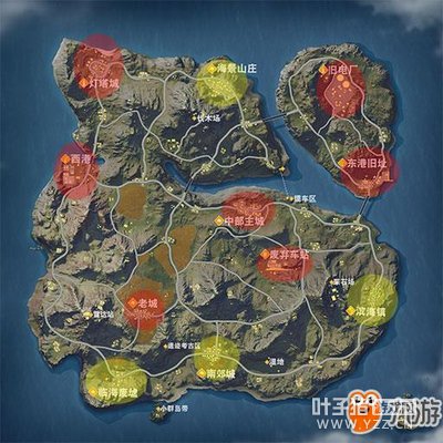 荒野行动地图攻略 全地图资源汇总