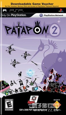 In Patapon 2, a follow-up to the original that received critical acclaim, players are tasked with leading the colorful Patapons, a brave and noble tribe now in an unfamiliar land, through a series of epic battles against the opposing army and gigantic monsters. In a distinct gameplay twist, action and rhythm are intertwined as players utilize drumbeats to march, attack, and defend, ultimately leading the Patapon tribe to victory. Delivering more content and better gameplay in the single-player experience and introducing multi-player gameplay to the franchise through Game Sharing, Patapon 2 brings back the scampering eyeballs armed and more ready than ever for battle. <p> With 200%+ more content than the original, Patapon 2 features close to a hundred missions in a variety of new vivid 2D environments.  Players will outfit their Patapon army, collect resources, and grow their tribe into a devastating fighting force. Patapon 2 also presents new Patapon characters, including bird ri
