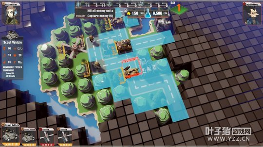 Overhead map view from Tiny Metal [prototype version screenshot]