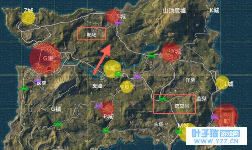 绝地求生刺激战场靶场边的防空洞具体位置在