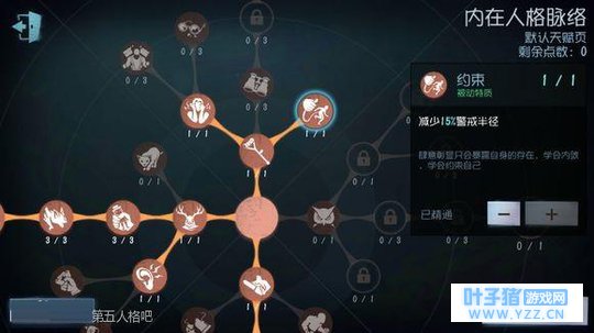 第五人格约束天赋技能详解 减少15%警戒半径