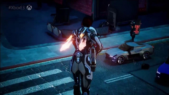 Stills from the gameplay trailer for Crackdown 3, debuted at the Xbox Briefing during E3 2017.