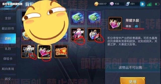 王者荣耀土豪把背包充满了 玩家一分没花背