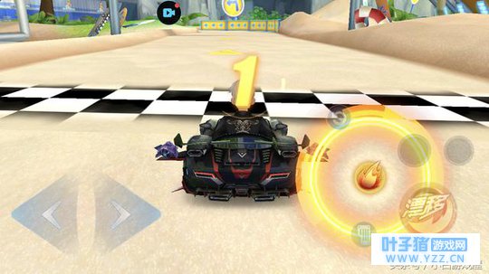 手游QQ飞车:玩家竞速赛上被导弹道具给炸了