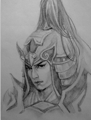 倩女幽魂角色半身像玩家有爱手绘