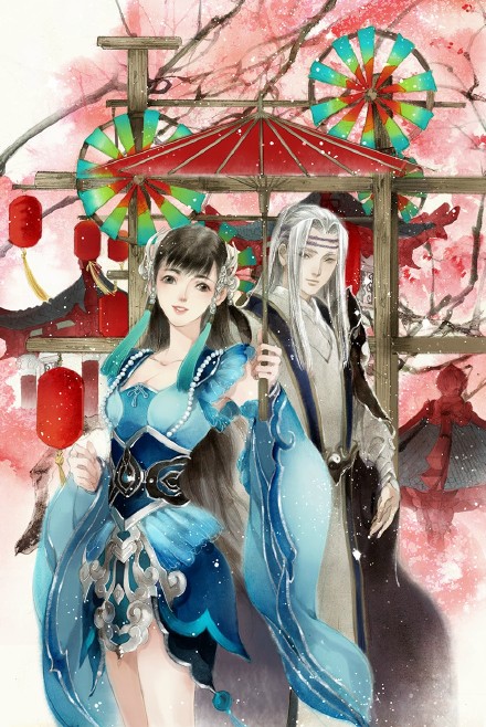 倩女2同人七夕CP插画