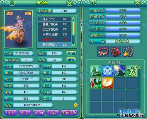 服战玩家宠物展示