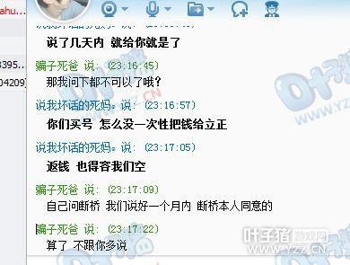 聊天记录的截图