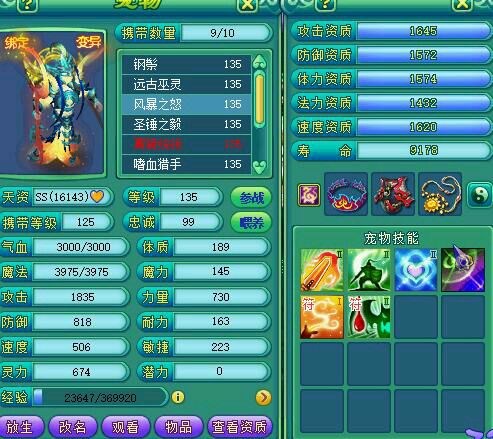 浩气冲霄130天策宝宝展示