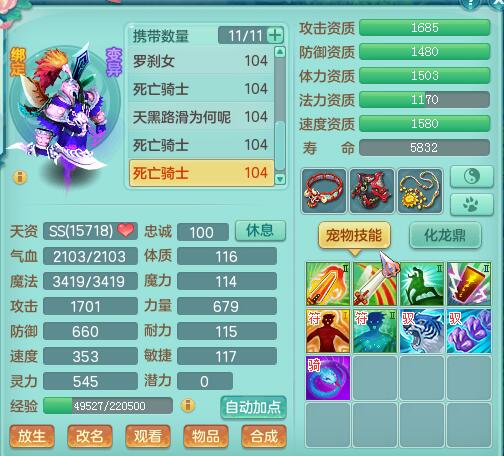 99级全五技能宝宝