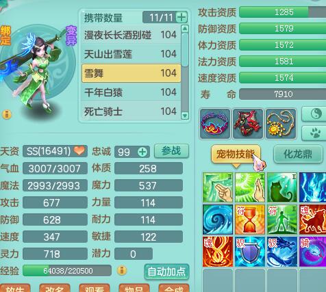 99级全五技能宝宝