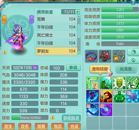 99级全五技能宝宝