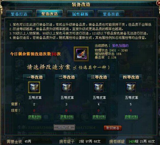 御龙在天紫装改造